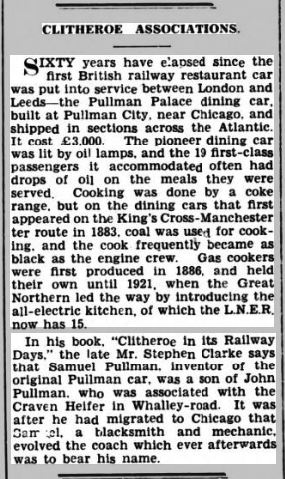 1939  Pullman from Clitheroe